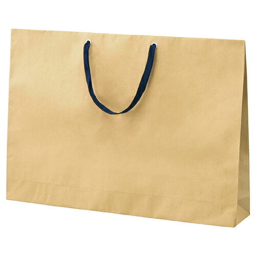 【まとめ買い10個セット品】ショルダーバッグ ベージュ 紺ひも 60×10×42 10枚 61-317-9-2【店舗什器 小物 ディスプレー ギフト ラッピング 包装紙 袋 消耗品 店舗備品】【ECJ】|マルシェ&キッチンカーWORLD