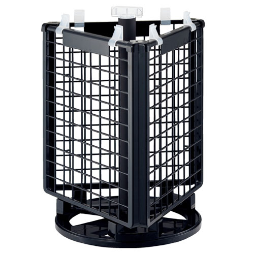 【まとめ買い10個セット品】樹脂製卓上回転ネットディスプレー 黒 セット 61-127-7-2 【 店舗什器 ネット什器 卓上ネット什器 樹脂製卓上回転ネットディスプレイ 】【 店舗 什器 ネット什器 展示 陳列 フレーム サービス ディスプレー 業務用 】【ECJ】