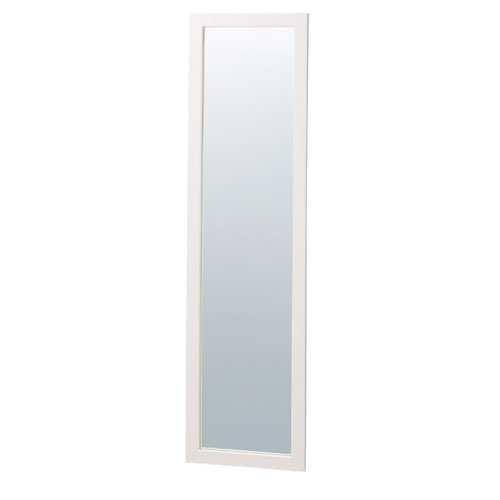 木製スリム立掛けミラー(鏡厚5mm) ホワイト 61-133-1-2【店舗什器 ミラー スリムタイプ 木製スリム立掛けミラー】店舗什器 ディスプレー マネキン 装飾品 販促用品 ハンガー ラッピング】【ECJ】｜マルシェ＆キッチンカーWORLD