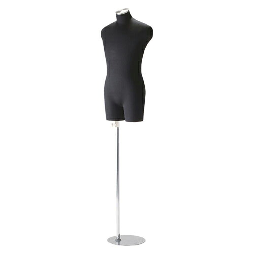 紳士黒ニット張ボディ M 黒芯地ニット張 61-183-3-1 【演出・ディスプレイ用品 紳士ボディ 腕無しボディ 紳士黒ニット張ボディ 店舗什器 マネキン ディスプレー ボディ 店舗備品 マネキン 男性用マネキン 発泡ボディ 腕無し】【ECJ】