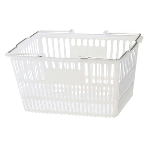 買い物カゴ〔18リットル〕スケルトンアルミハンドル10個 61-802-46-5 【店舗運営用品 店内・店外備品 買物カゴ・ショッピングバッグ 買物カゴ 18リットル）】【ECJ】