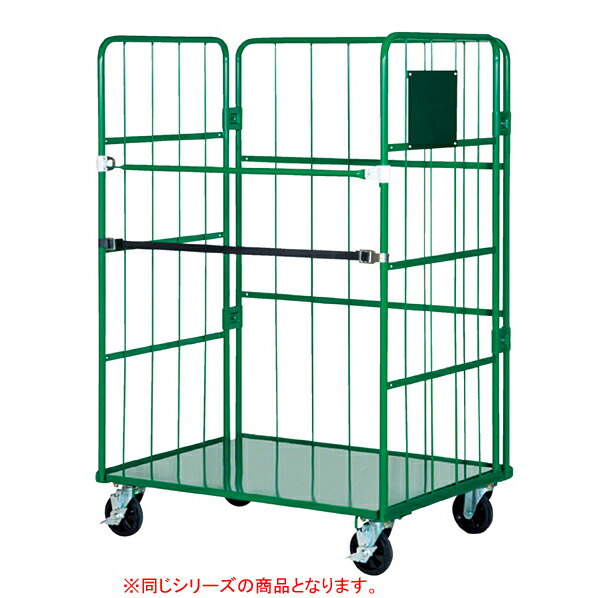 店舗用ラスパレ 床板スチール 扉付き W95cm 61-433-93-4 【店舗運営用品 在庫場用品 台車・カート 店舗用ラスパレ 床板スチールタイプ】【ECJ】