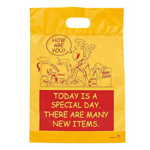 【まとめ買い10個セット品】アメリカンコミック ポリバッグ 25.5×36.5×底マチ6 100枚 61-430-93-3 【 店舗備品 包装紙 ラッピング 袋 ディスプレー店舗 】【ECJ】
