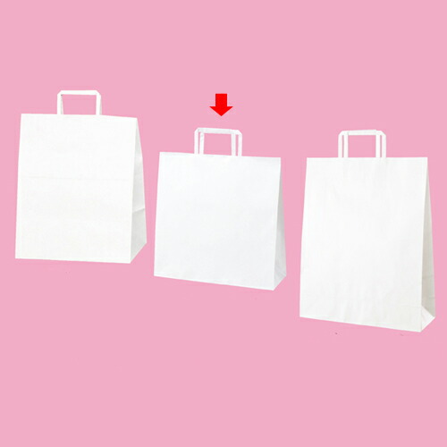 【まとめ買い10個セット品】平ひも ローコストタイプ 白無地 32×11.5×32 50枚 61-800-87-9 【店舗備品 包装紙 ラッピング 袋 ディスプレー店舗】【ECJ】