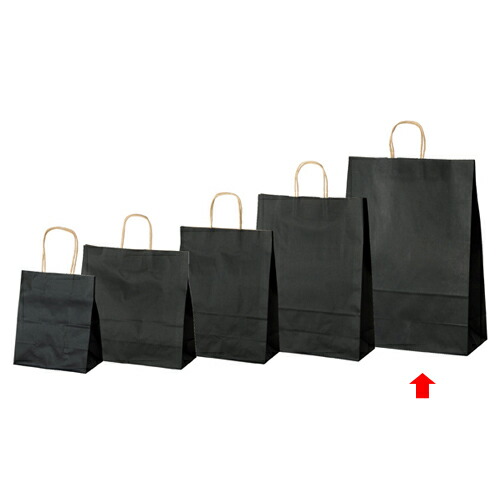 【まとめ買い10個書き割り品】色合い手提げ紙袋 黒 38×15×50 50枚 61-309-12-8【バス発着場備え付け 荷拵え紙 ラッピング 袋 見せびらかすバス発着場】【ECJ】
