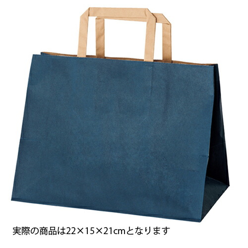 【まとめ買い10個書き割り品】色つや手提げ紙袋 マチ広手合い 米国海軍 22×15×21 200枚 61-310-13-3【バス発着場備え付け 荷造り紙 ラッピング 袋 見せびらかすバス発着場】【ECJ】