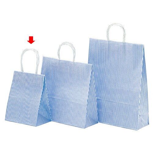 モノストライプ 21×12×25 300枚 61-311-13-4 【ラッピング用品 紙袋 手提げ紙袋（柄入り） 紙袋 モノストライプ】【店舗備品 包装紙 ラッピング 袋 ディスプレー店舗】【ECJ】