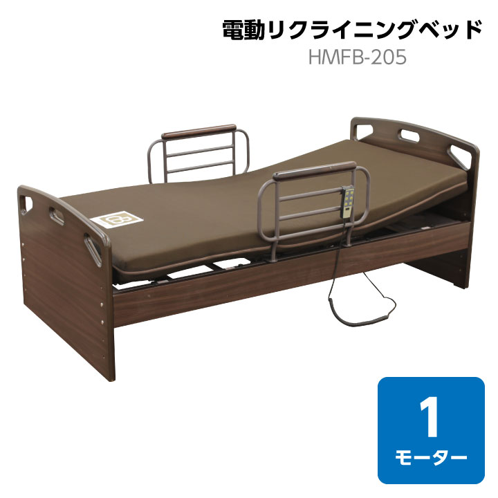電動リクライニングベッド 1モーター ベッド シングル シングルベッド フレームのみ リクライニング 手すり付き 電動 高さ調節 北欧 / モダン通販 送料無料 das-0032 66,000円