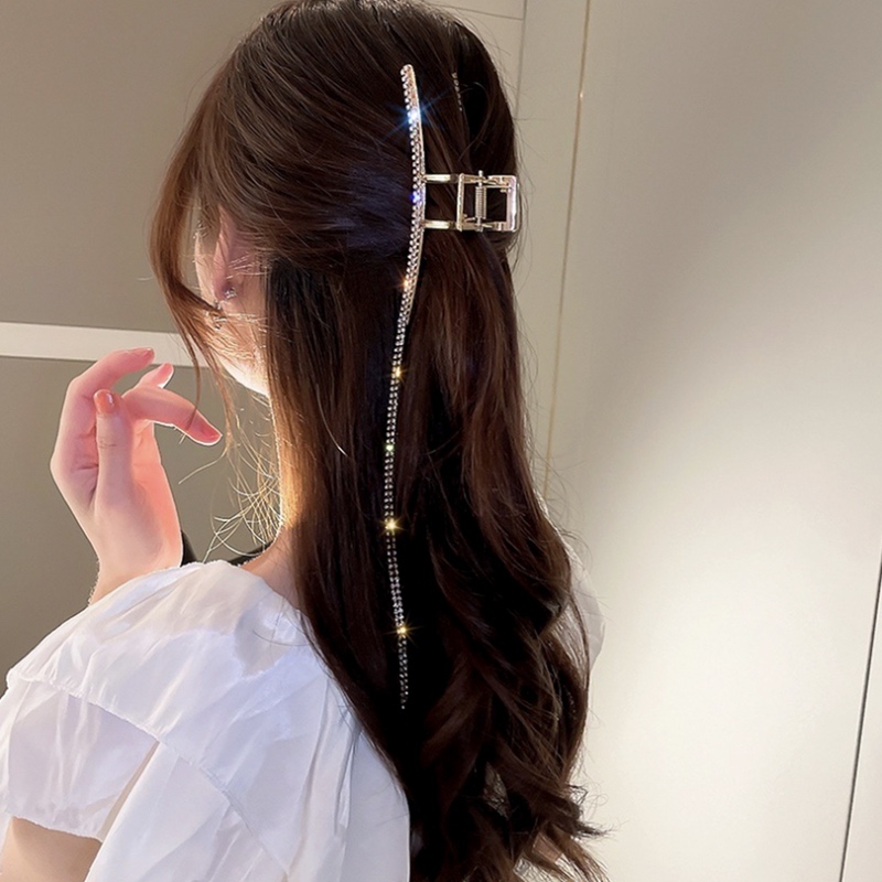 バンスクリップ ヘアアクセサリー おしゃれ かわいい まとめ髪 キラキラ シンプル ハーフ ビジュー ヘアクリップ レディース 大きめ 大人 挟む  簡単 韓国 髪留め 堅実な究極の 韓国