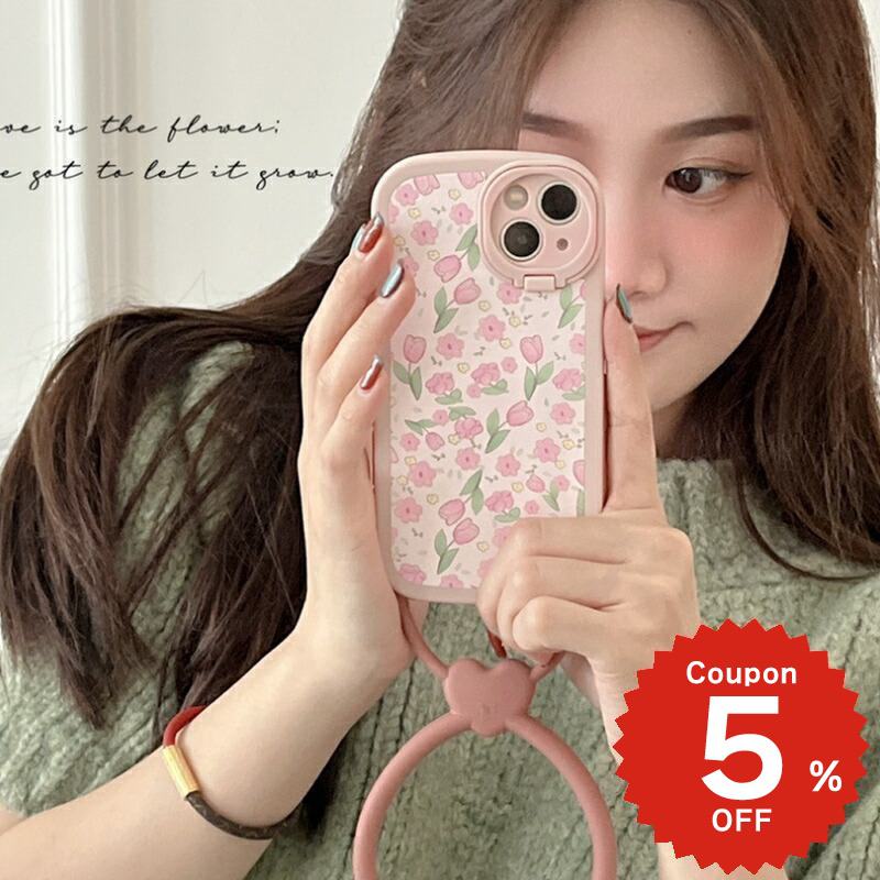 花柄 iPhone用ソフトケース ブラック/ホワイト 楽天市場】スマホケース グリップ アクリル プリント ケース iPhone 16