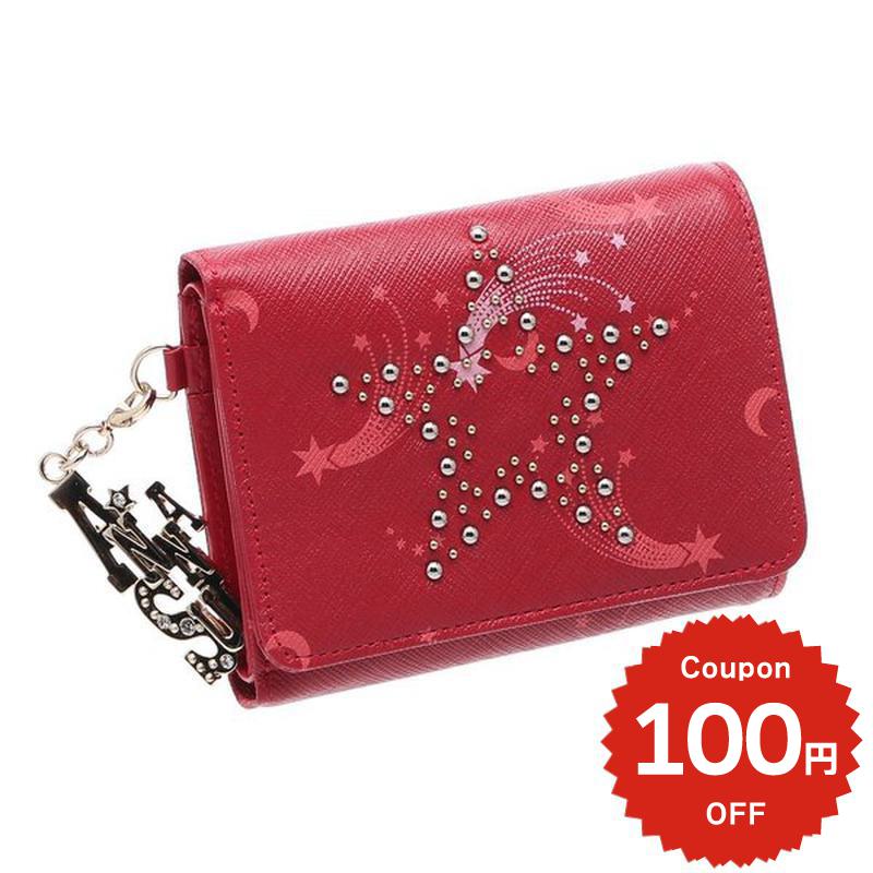 ミニ財布 レディース 使いやすい ブランド アナスイ ANNA SUI 三つ折り財布 エストレジャー 3つ折り財布 三つ折り 折財布 さいふ 被せ かぶせ