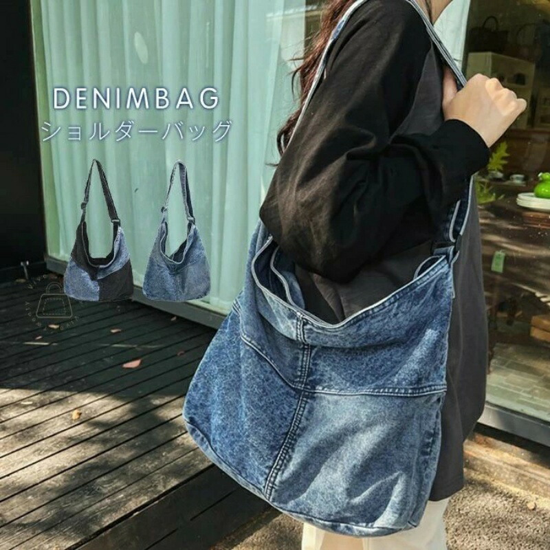 楽天市場】ショルダーバッグ デニム レディース ボディバッグ 横柄