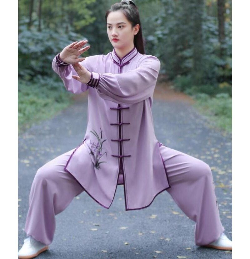 太極拳 ベロア調 太極服 上下 L サイズ 男女両用 葡萄紫【新品】 太極拳 ベロア調 太極服 上下 L サイズ 男女両用 藏青色【新品