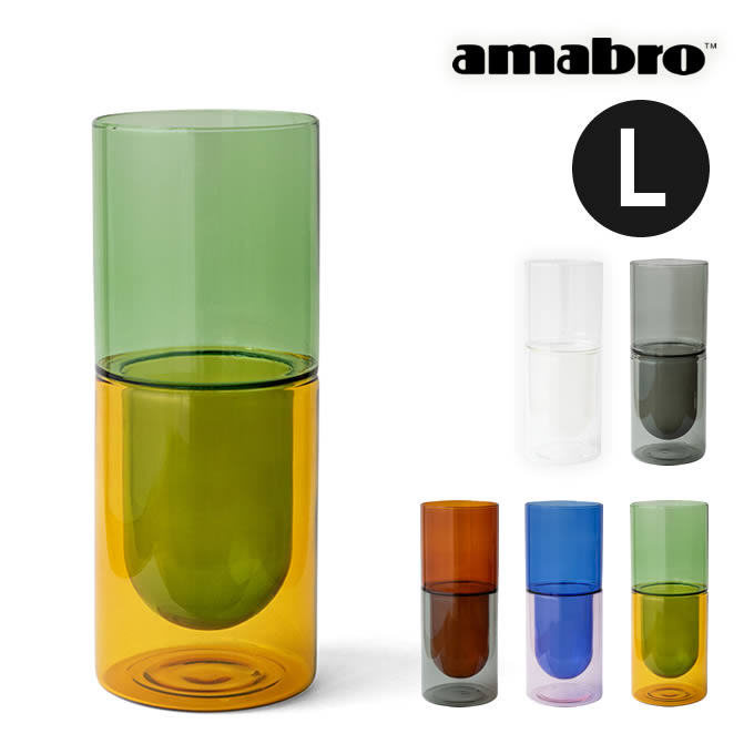 【10万ポイント当選チャンス7/31 23:59迄】amabro アマブロ DW VASE 花瓶 L 2044 2045 2046 2047 2048 村上美術 ／ ベース シンプル おしゃれ 置物 北欧 花器 インテリア雑貨 インテリア ムラカミビジュツ 硝子 ガラス フラワーベース 生け花 フラワーアレンジメント｜生活雑貨とフライパンのエクリティ