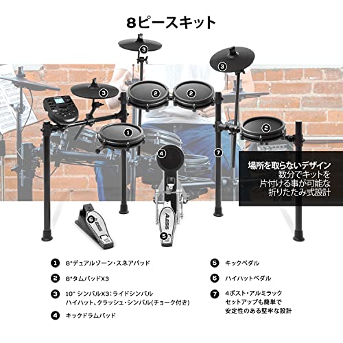 Alesis 電子ドラム メッシュヘッド 8ピース 日本語説明書 Mesh デモ60 