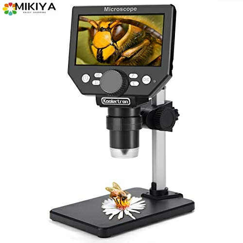Koolertron デジタル USB マイクロスコープ 4.3inLCDマイクロ領域 8MP 1-1000X倍率 ハンドヘルドカメラ 映像媒体リコーダー 申し受ける式 8 個LEDともし火電気回路基板取りつくろう はんだ後ばらいPCB硬貨用蓄電池