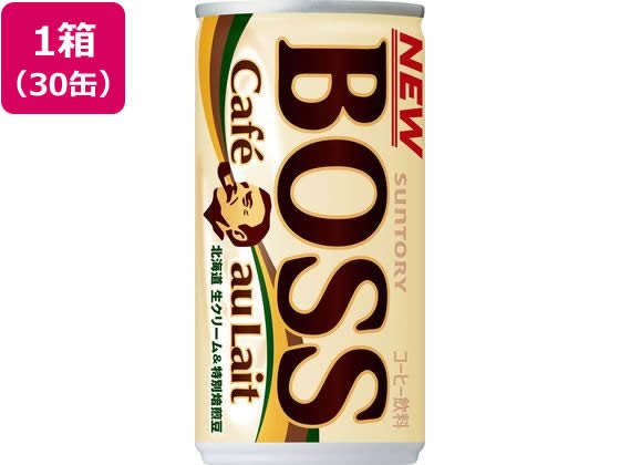 【1セット】サントリー BOSS(ボス) カフェオレ 185g×30缶【F倉庫】