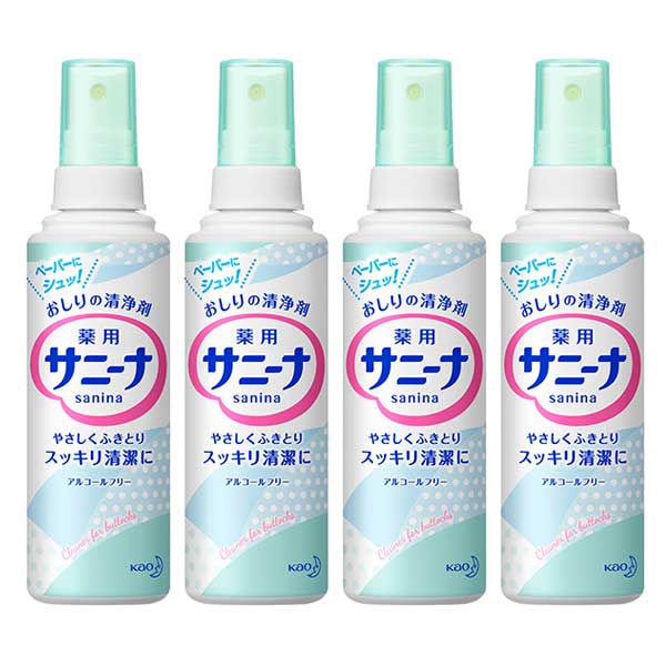 市場 送料無料 サニーナ 4セット アルコールフリー 90mL 花王 本体 ×4セット 薬用 Kao ケア用品 おしりの清浄剤