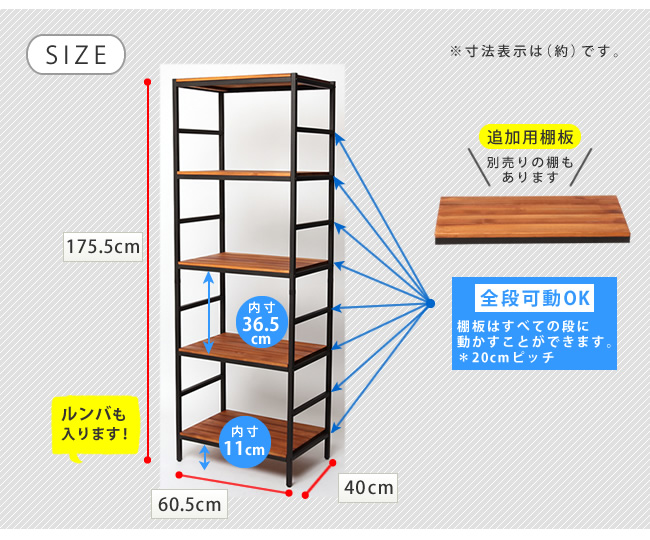 超安い ブリックラックシリーズ5段タイプ 60×40×175 ad-naturam.fr