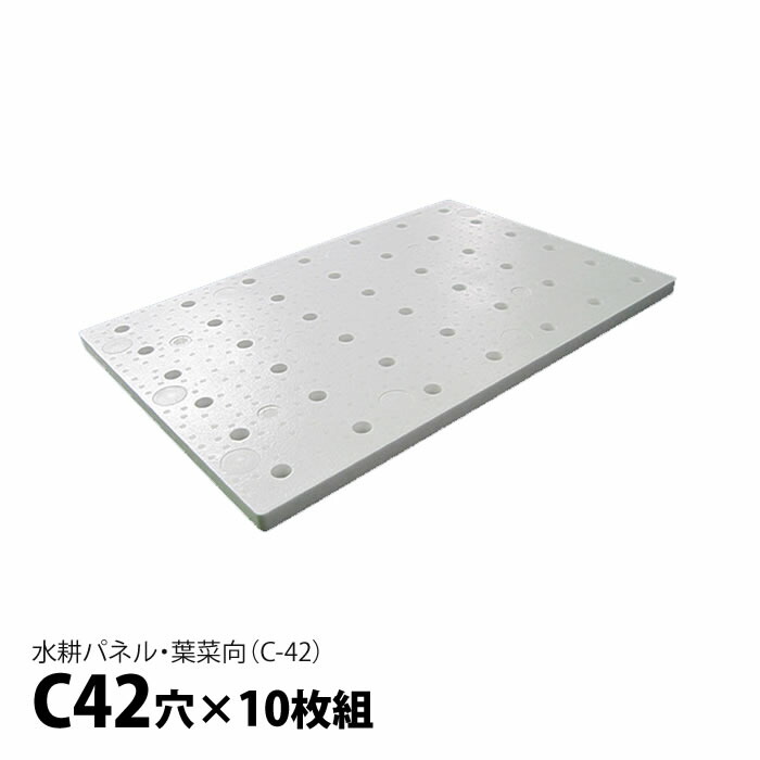 水耕作りだす用 水耕ダイアログボックス C42穴 葉菜向 10枚組(C-42) ■直送■