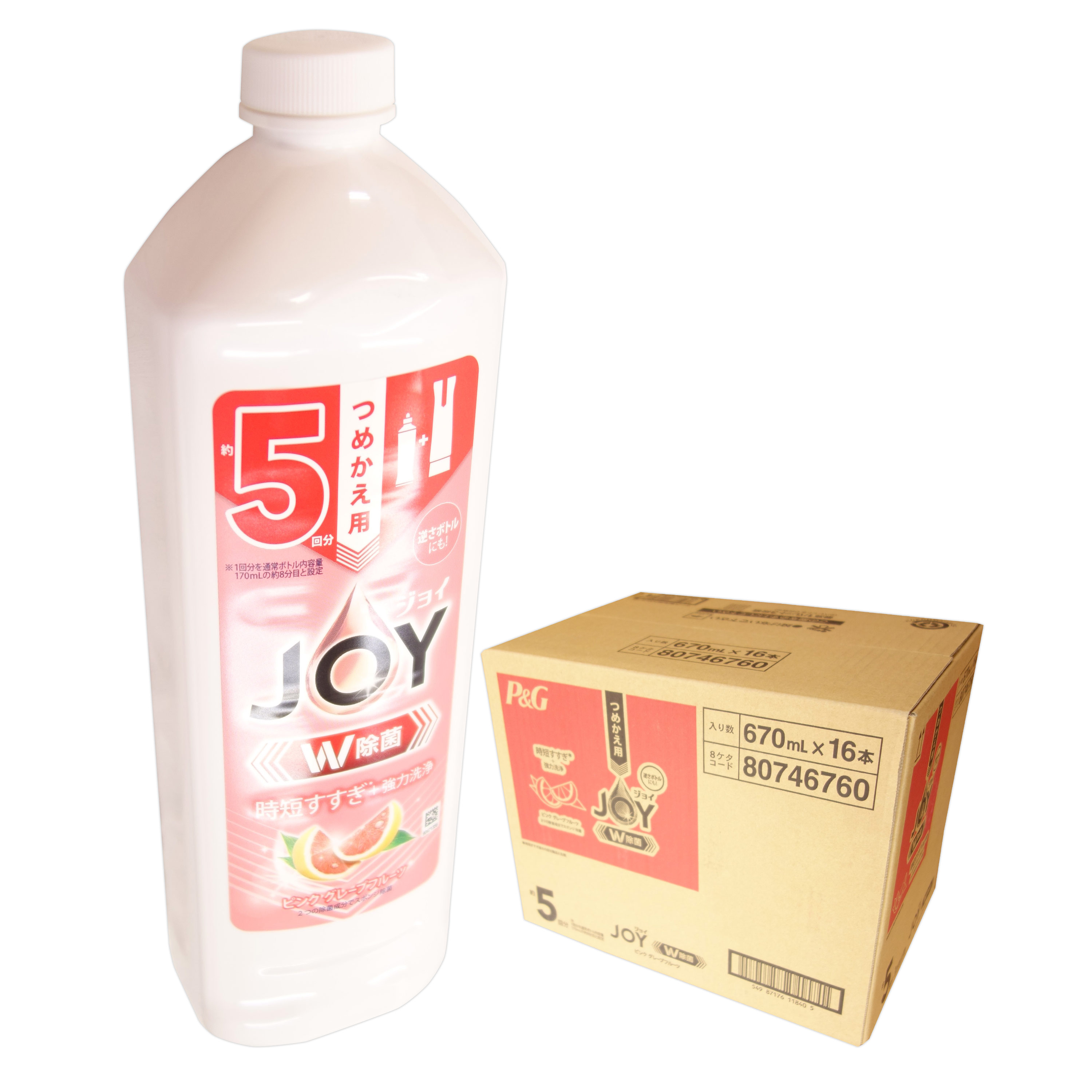 楽しいこと さくら色グレープフルーツの芳ばしさ つめかえ用 670ml × 16本 【P\u0026G ゆう100大きさ 佐川140大きさ】【80746760】