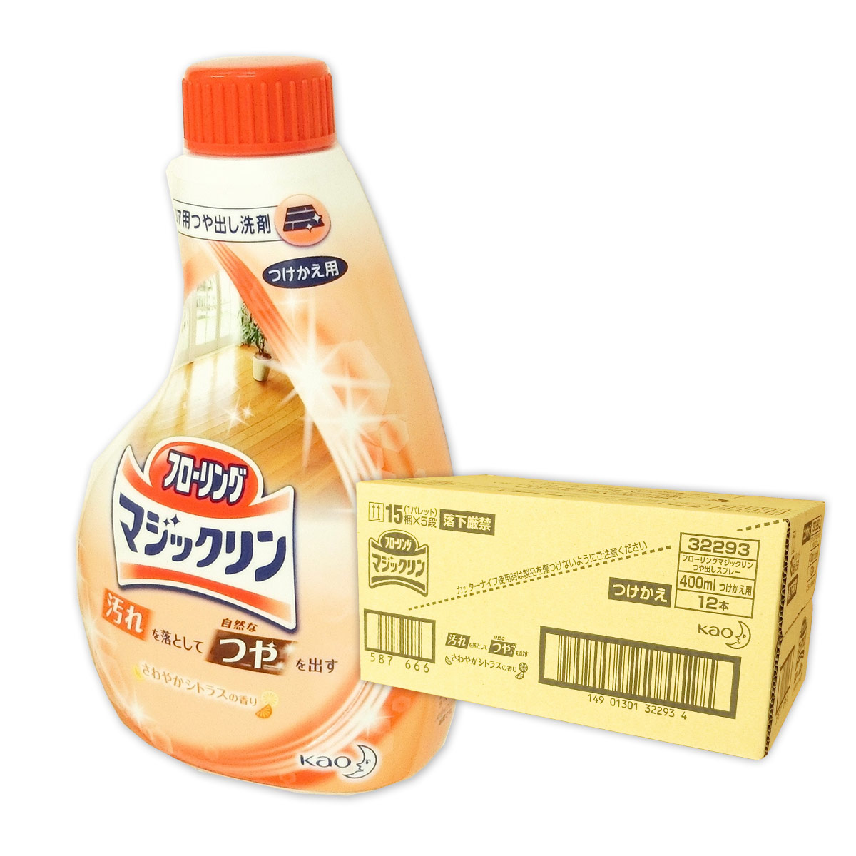 楽天市場 フローリングマジックリン つや出しスプレー つけかえ用 400ml 12本 花王 Kao エコ肥料店