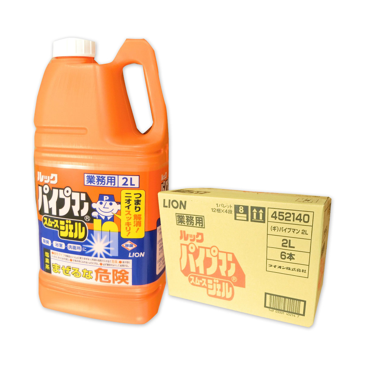 楽天市場 ルック パイプマン スムースジェル 業務用 2l 6本 ライオン Lion エコ肥料店