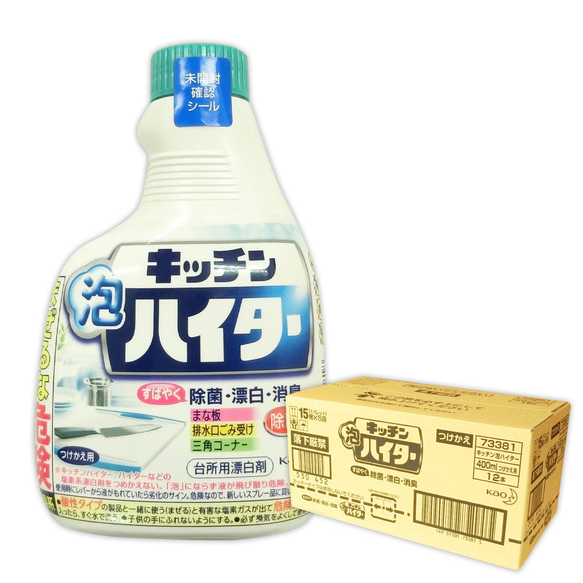 【楽天市場】キッチン 泡ハイター つけかえ用 400ml × 12本 【花王