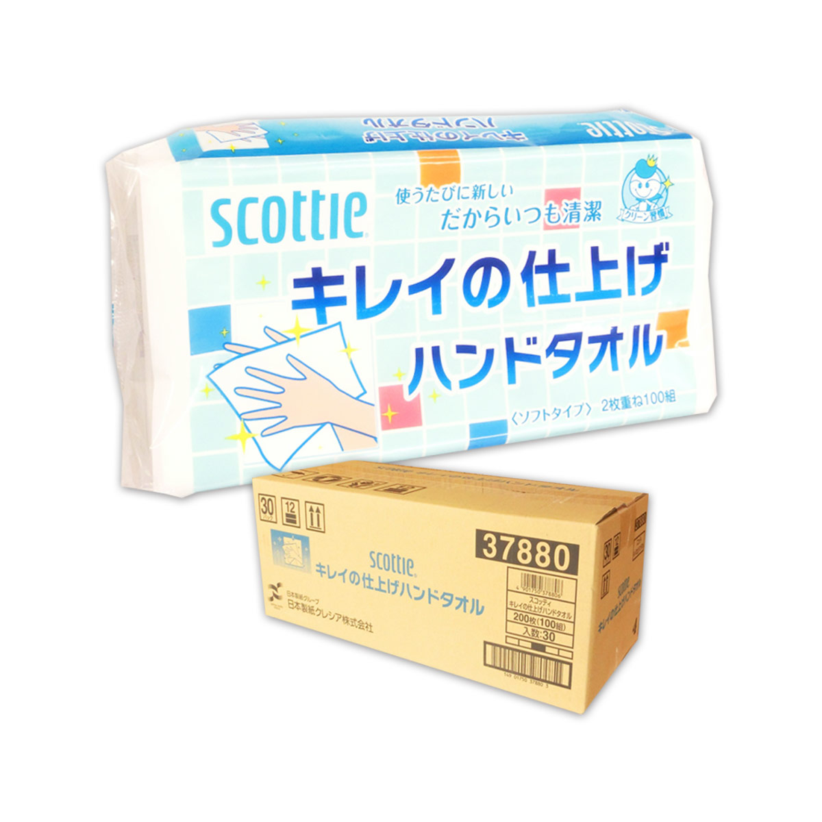 保証 日本製紙クレシア ソフネット ハンドタオル200 小判 10パック まとめ買い 送料無料