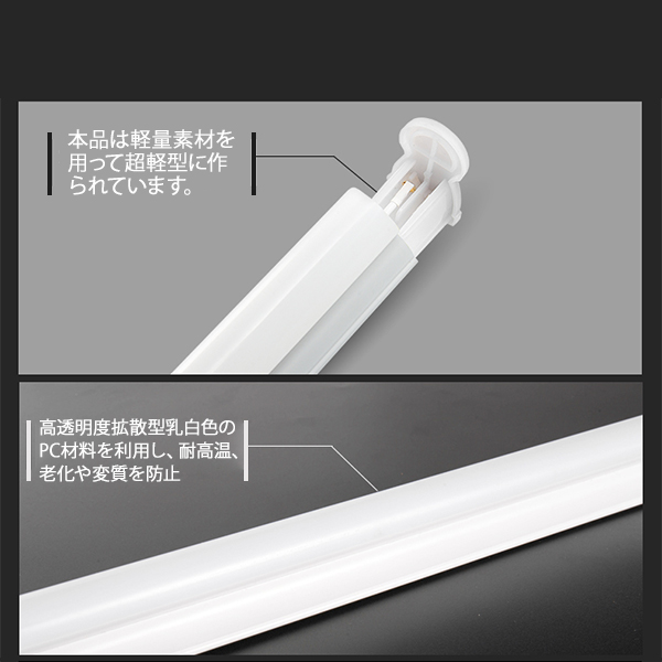 【楽天市場】LED蛍光灯 スリムタイプ T5 器具一体型 直管 40W型 2100LM 昼白色 ショーケース照明 LEDベースライト T5
