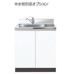 イースタン加工 CF2-80 流し台 [間口80糎 奥ふかさ55糎 高さ80糎］甲板出し水栓印字機