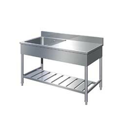 イースタン工業 G1M-120 業務用水切付一槽流し台(水槽位置左/右) 間口120cm ※受注生産品 42,390円