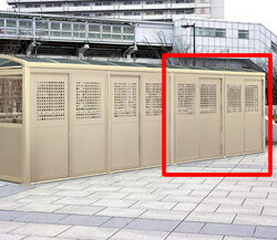 ゴミステーション 大型ゴミ箱 【連棟ユニットの為単体でのご使用不可】シコク ゴミストッカー LL型 連棟ユニット LGSLL-HP2440SC ※受注生産 [自治会/町内会/大容量/ゴミ箱] 個人宅配送不可