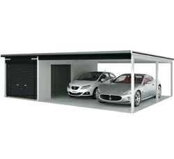 楽天市場 ヨドガレージ ラヴィージュ カーポート連結タイプ Vgcu 2655 Vkcs 5055 積雪地用 標準高タイプ 幅7738 5 奥行5900 5 高さ2348mm 送料別途 環境生活