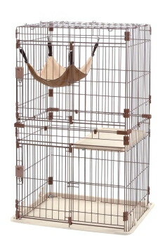 楽天市場】リッチェル リラックス キャットサークル S 2段 ブラウン 猫