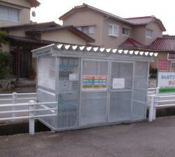 川っぷち製造所 ゴミステイション 大型紙くずかご ゴミステイション(据えつける式) ジンク融けるメッキ完成 C-1 貨物輸送別途