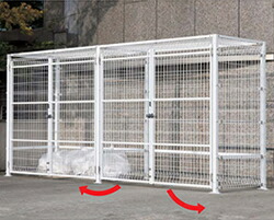 ゴミステイション 大型紙くずかご 【連棟社会的単位の為単体でのご当てはめる不可】シコク ゴミストッカー EMF型連棟社会的単位 車のドア式(片開き) 埋込式 LGEM-GU1020 ※受注生み出すこと [独立独行会/町内会/紙くずかご] 人間宅送りとどける不可