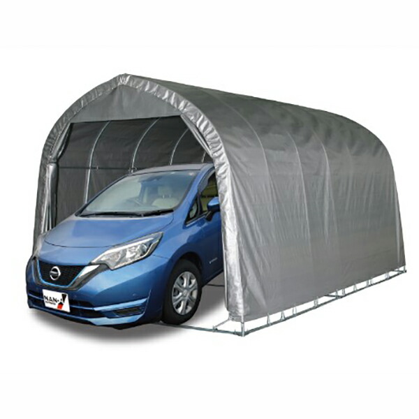 南榮工業ミニバンタイプ用パイプ車庫WP778SVU色パイプベース式【本体セット】 個人宅配送不可