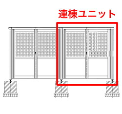 ゴミステイション 大型紙くずかご 【連棟社会的単位の為単体でのご当て嵌める不可】【引き戸式･床付き添い人】シコク ゴミストッカー PM型 連棟社会的単位 LGSPM-H1820 人間宅送りとどける不可