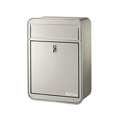 【貨物輸送無料】オンリーワン 水茎の跡郵便うけ 市乳 飾りつけ しろがね色 前入前出 GM1-E10-103