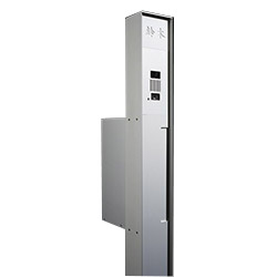 役立つこと門ばしら クレスコ 胸章郵便受け TYPE L(銀白いこと) W140 D318 H1500 【貨物輸送無料】