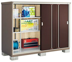 物置 屋外 イナバ物置　ナイソーシスター　KMW-219D　全面棚タイプ エリア限定送料無料 [製品5年保証] 収納 小型 タイヤ｜環境生活