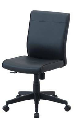 ナカバヤシ 【別売りハンガーが仕掛けるできる】ナカバヤシ ワークレザーチェア 黒いこと RZE-300BK