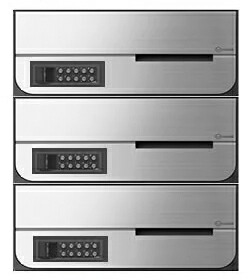 大型郵便対応集合郵便受箱 ヨコ型 可変プッシュボタン錠 ポスト ステンレスヘアーライン D All 前入前出 Ks Mb4002py 3pk S 環境生活 3戸用 本体樹脂製 ナスタ 3戸用 本体樹脂製 ナスタ D All