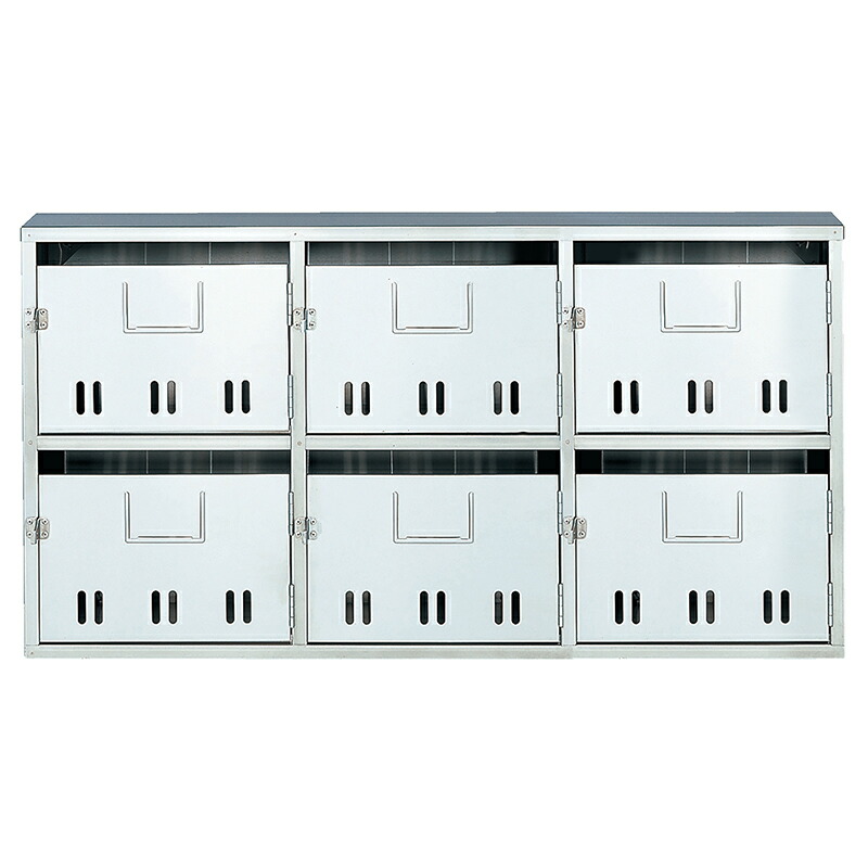 [6戸用]ナスタ 公団型集合郵便受箱（SA型） 前入前出 6戸用 KS-MB6SA｜環境生活