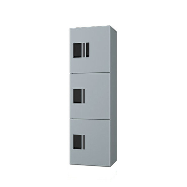 捺印付き ナスタ 集合住宅向け宅配ボックス プチ宅unit シルバー×シルバー KS-TL01R03AN-SV