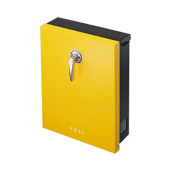 美濃クラフト 郵便ポスト LEAP リープ 鍵付取手 上入前出 サンイエロー LEP-SY