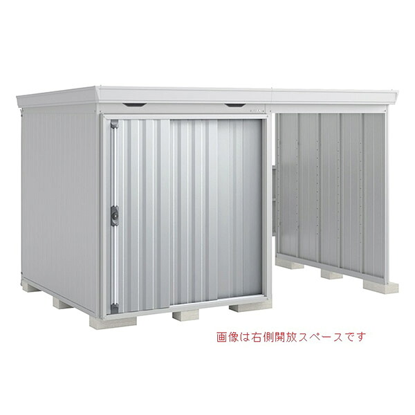 物置 屋外 イナバ物置 フォルタウィズ FW-15K+1822S 左側開放スペース スタンダード 多雪型 プラチナシルバー [製品5年保証] 収納 大型