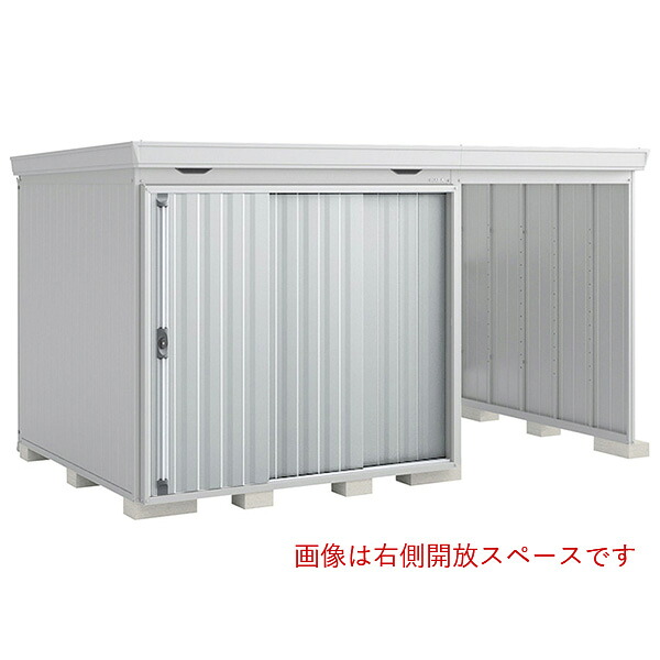 物置 屋外 イナバ物置 フォルタウィズ FW-15K+2222S 左側開放スペース スタンダード 多雪型 プラチナシルバー [製品5年保証] 収納 大型｜環境生活