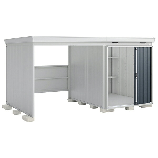 屋根裏部屋 室外 イナバ屋根裏部屋 フォルタウィズ FW-22K+1822H 左方開放的あき場所 ご機嫌大屋根 多雪型 濃灰色薄墨色 [生産品5年引き受ける] 納める 大型
